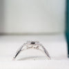 0.68ct Natural Baguette and Round Diamonds 18k Gold Engagement Ring - 10US01